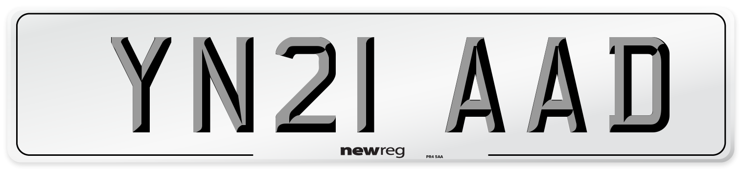 YN21 AAD Number Plate from New Reg